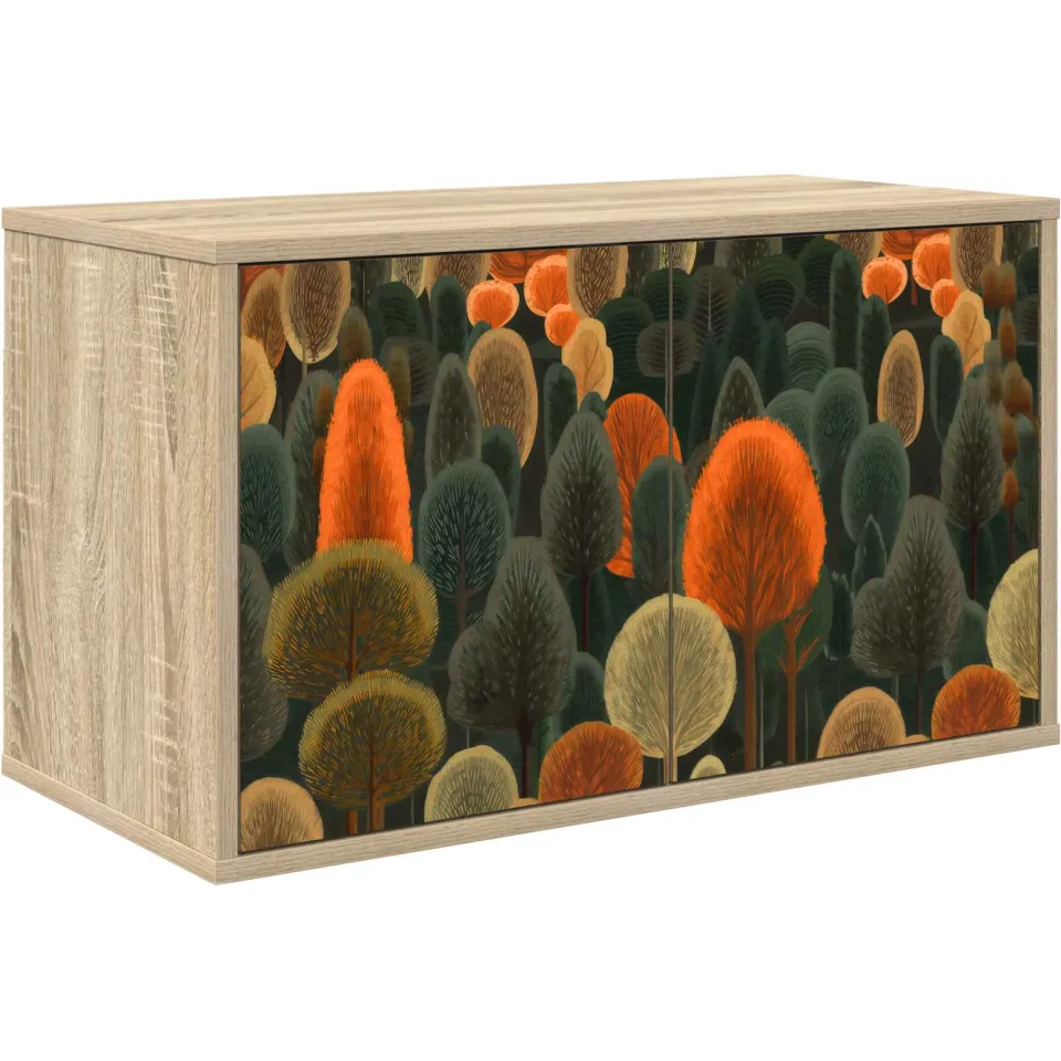 vidaXL Wandgemonteerd tv-meubel ZAANDAM 69 x 33 x 40 cm Sonoma Eiken, foto 3