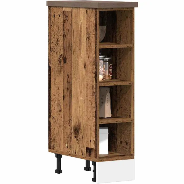 vidaXL Onderkast 20x44,5x81,5 cm bewerkt hout oud houtkleurig Bruin
