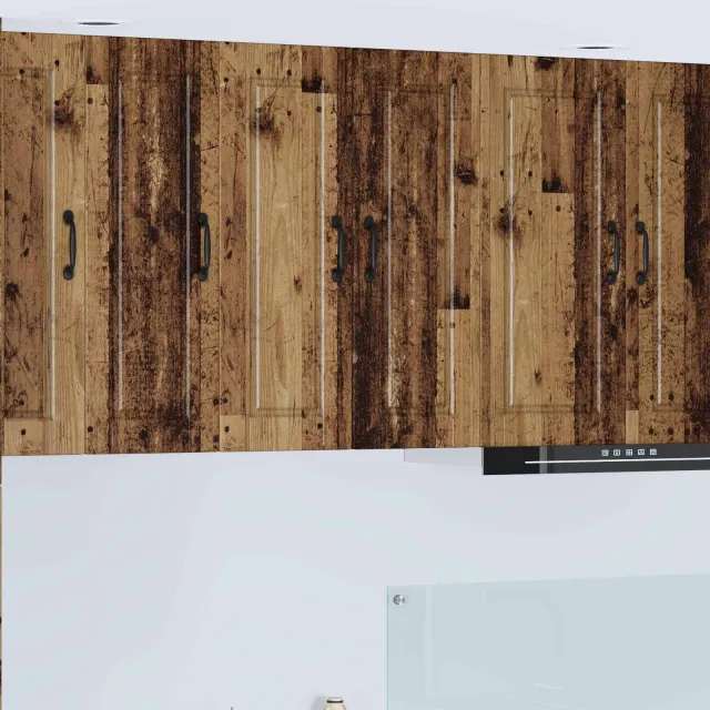 vidaXL Wandkast PORTO Oud hout 30 x 31 x 80 cm Bewerkt hout Bruin