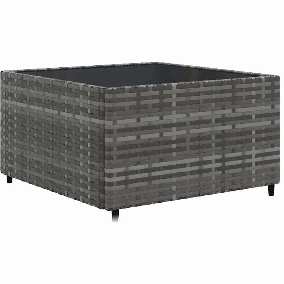 vidaXL 7-delige Loungeset met kussens poly rattan grijs, foto 4