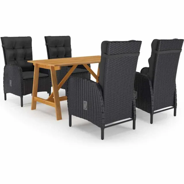 vidaXL 5-delige Tuinset zwart, foto 2