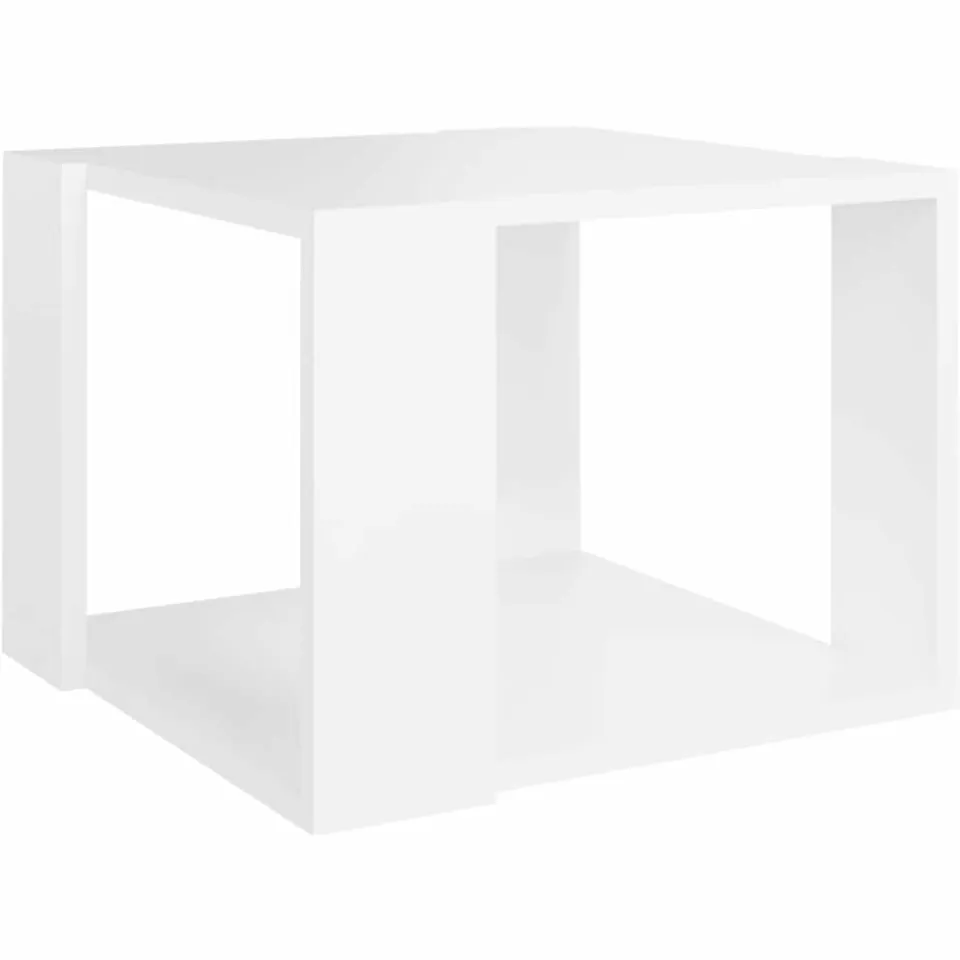 vidaXL Salontafel 40x40x30 cm bewerkt hout wit, foto 3