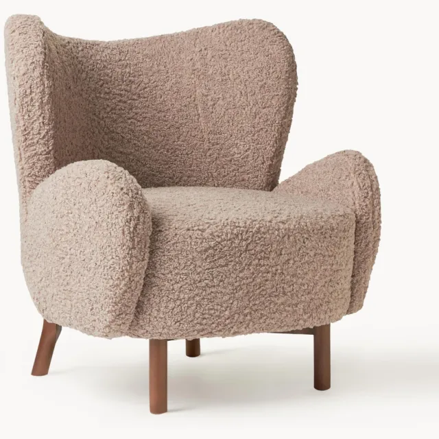 Westwing Collection Teddy fauteuil Kalia Taupe