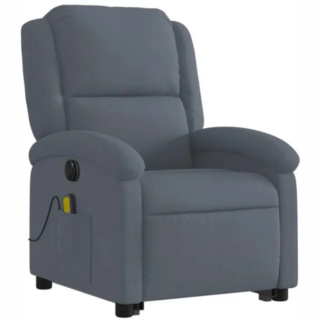 GranMaison Massagestoel - Relaxfauteuil - Zetel - Sta op stoel elektrisch - Stof - 1 persoons - Met armleuning - Zeer comfortabel - Elektrisch - Donkergrijs