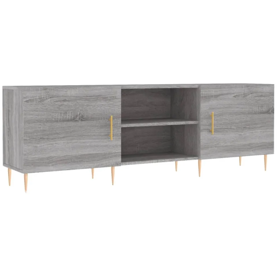 vidaXL Tv-meubel 150x30x50 cm bewerkt hout grijs sonoma eikenkleurig, foto 3