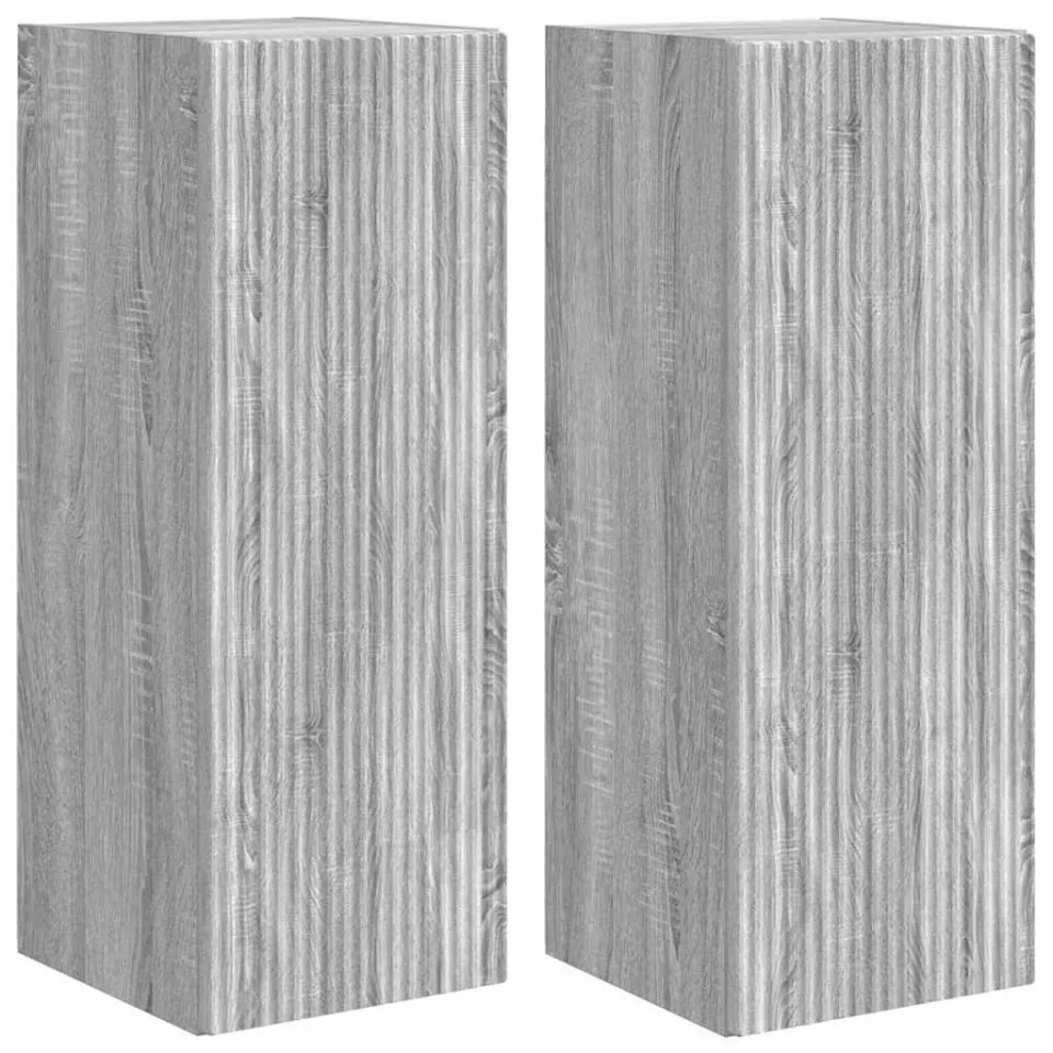 vidaXL TV Wandkast 2 st Grijs Sonoma Bewerkt hout, foto 3