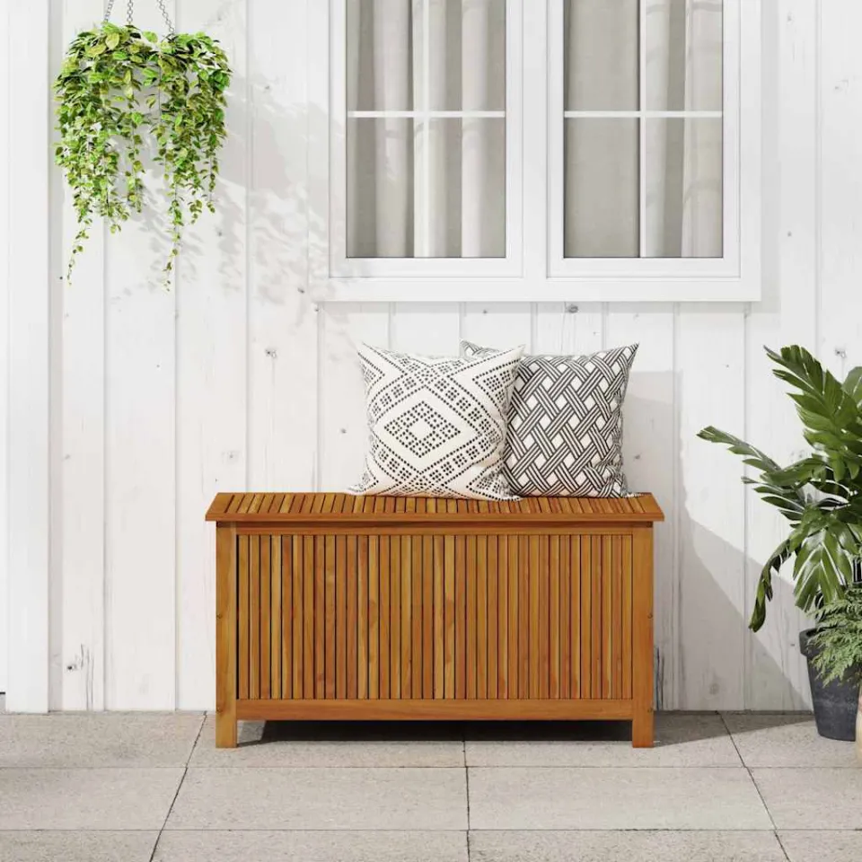 vidaXL Tuinbox 113x50x58 cm massief acaciahout bruin, foto 3