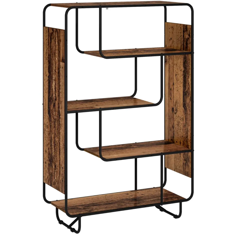 vidaXL Hoge kast Oud hout 93.5 x 37.5 x 144 cm Bewerkt hout bruin, foto 3