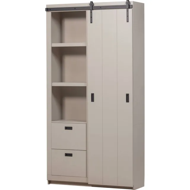 vtwonen Barn Schuifdeurkast - Grenen - Dust - 230x122x37