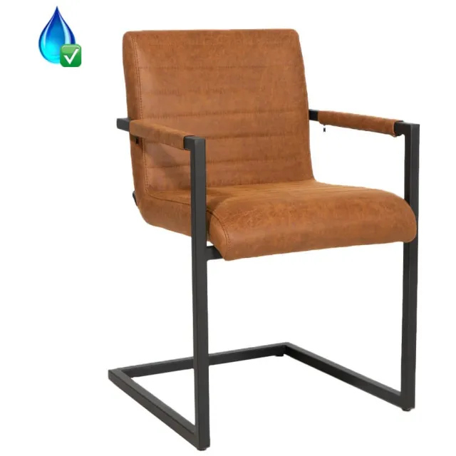 NordXL Stoel Block eco-leer cognac