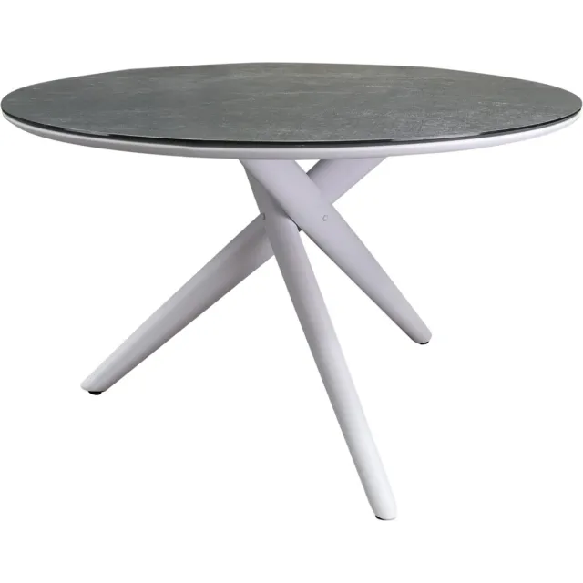 AVH-Collectie New Valley dining tuintafel rond 120 cm wit keramiek