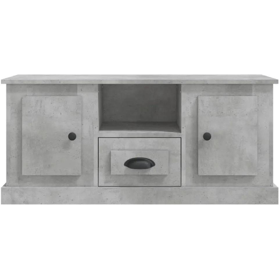 vidaXL Tv-meubel 100x35,5x45 cm bewerkt hout betongrijs grijs, foto 4