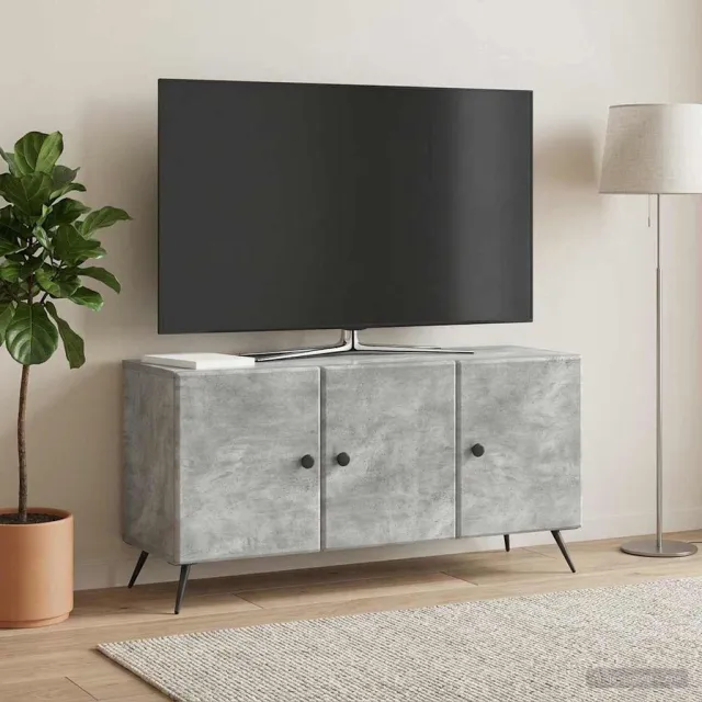 vidaXL Tv-meubel 99 x 34,5 x 50 cm Betongrijs Bewerkt hout grijs, foto 2