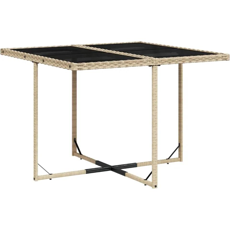 vidaXL 11-delige Tuinset met kussens poly rattan gemengd beige, foto 4