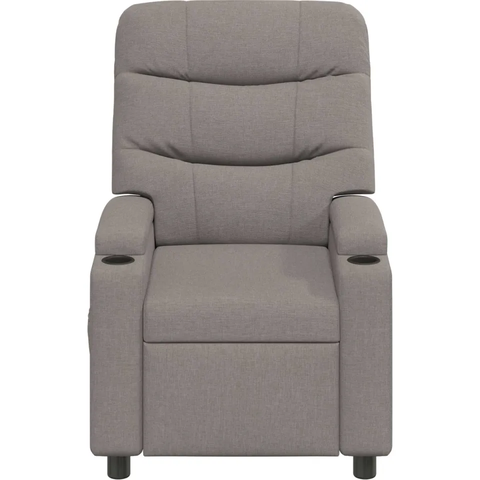 vidaXL Ligstoel Taupe 75 x 93 x 102 cm Stof, foto 4