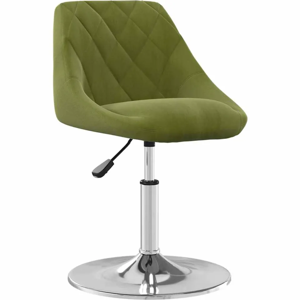 vidaXL Eetkamerstoelen draaibaar 2 st fluweel lichtgroen