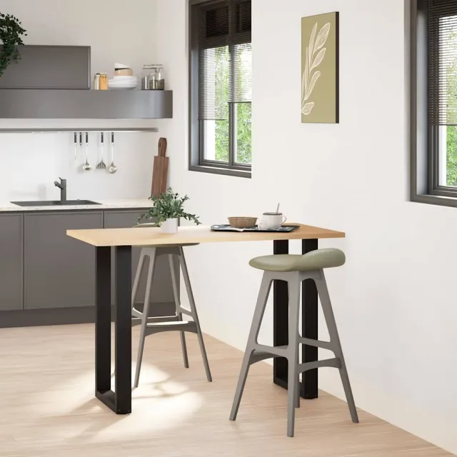 vidaXL Bartafelpoten 2 st U-vormig 40x(90-91) cm staal zwart