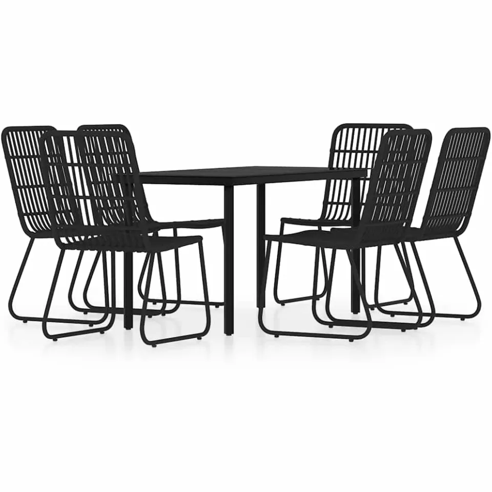 vidaXL 7-delige Tuinset zwart, foto 3