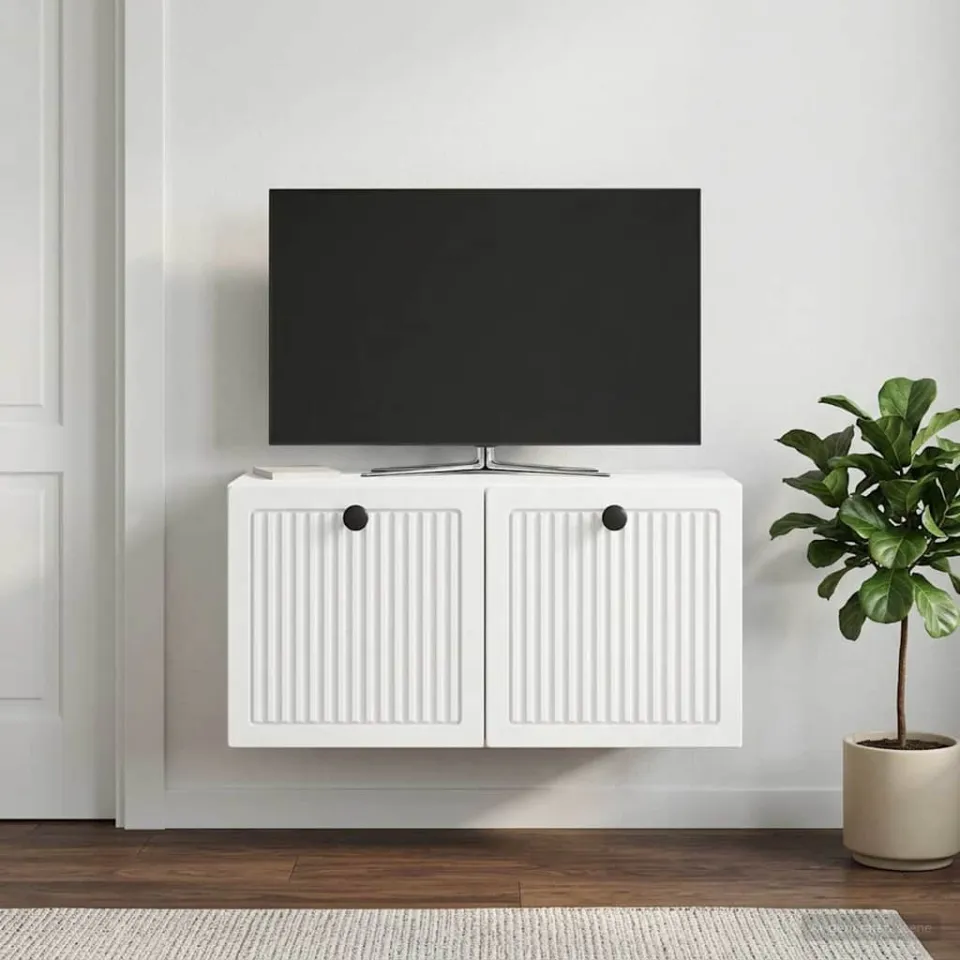 vidaXL Wandbeugel TV-kast 59,5 x 31 x 30 cm Wit, foto 4