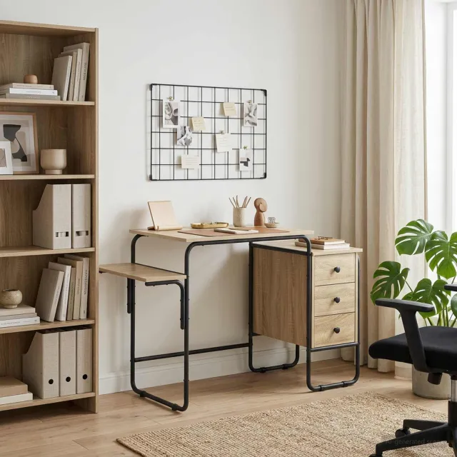 vidaXL Bureau met opbergruimte Sonoma Eiken 120 x 50 x 75 cm, foto 2