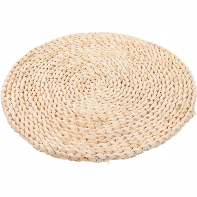 Homedot Ronde Tatami Vloermat van Zeegras - 45cm - Handgeweven Boho Stijl Natural beige