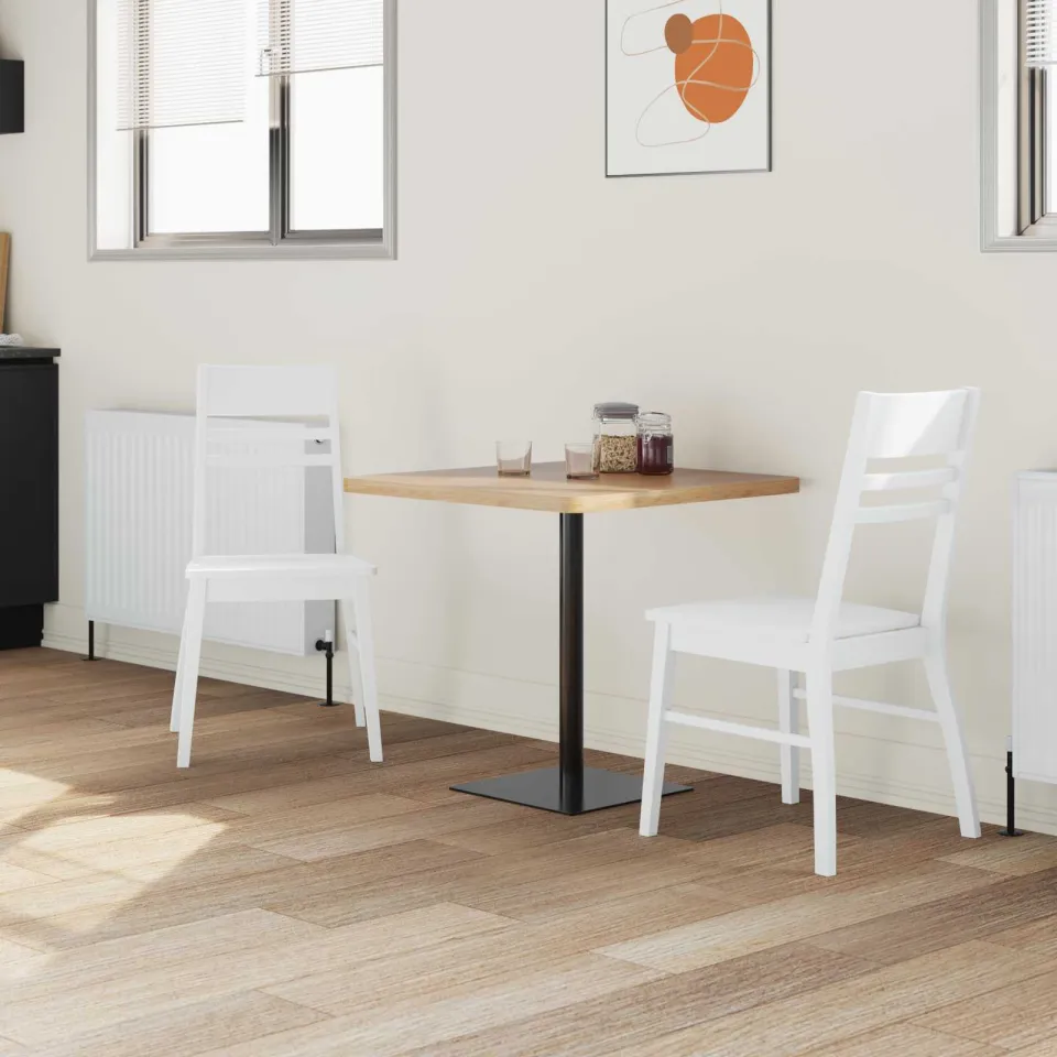 vidaXL Eettafelstoelen 2 st Massief Rubberhout Wit 43 x 54 x 89 cm, foto 3