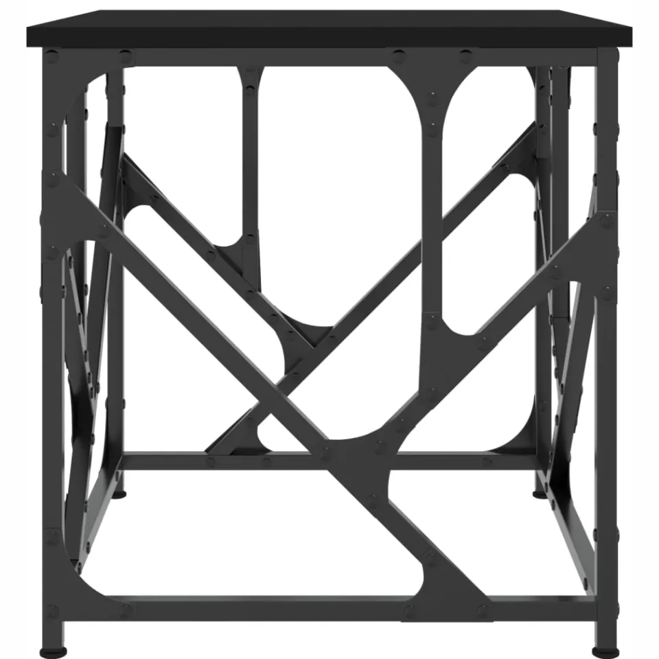 vidaXL Salontafel 45x45x47,5 cm bewerkt hout zwart