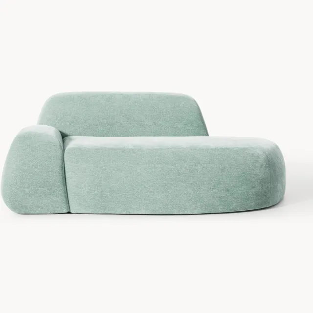 Westwing Collection Bank Wolke (2-zits) met chaise longue Lichtgroen