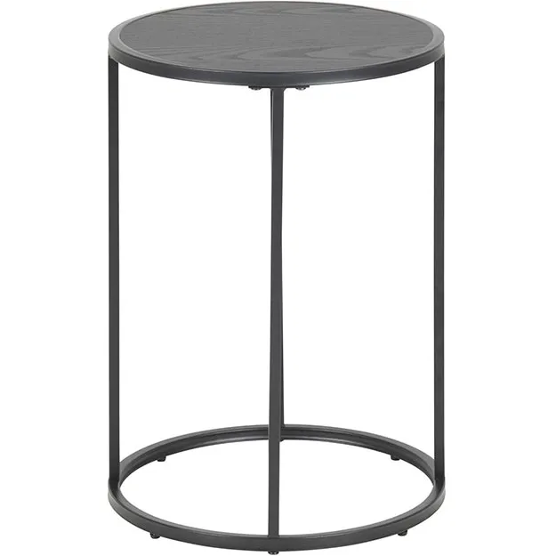 Lisomme Vic houten bijzettafel zwart - Ø 40 cm, foto 3