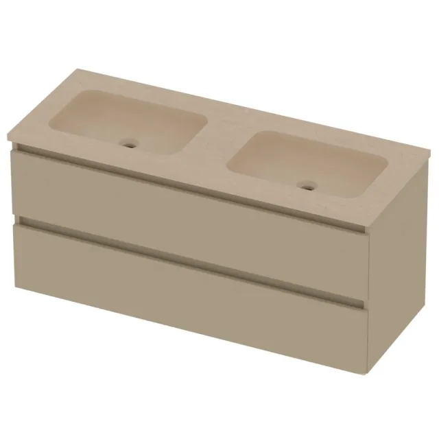 Basic-Line Rocky 46 Badmeubelset Hardsteen 120x46x54 cm R46SSEMB120D0 Mat Beige Sand Stone