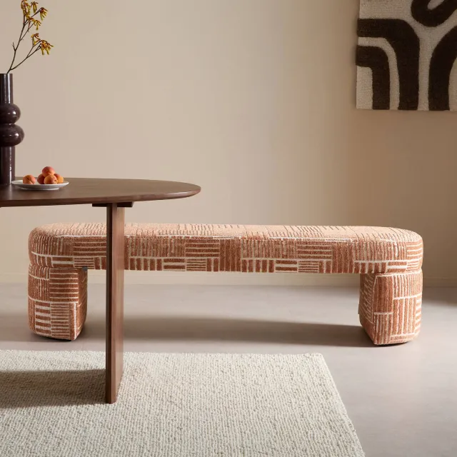 NOUS Living Nice eetkamerbank Labyrinth terra, foto 2