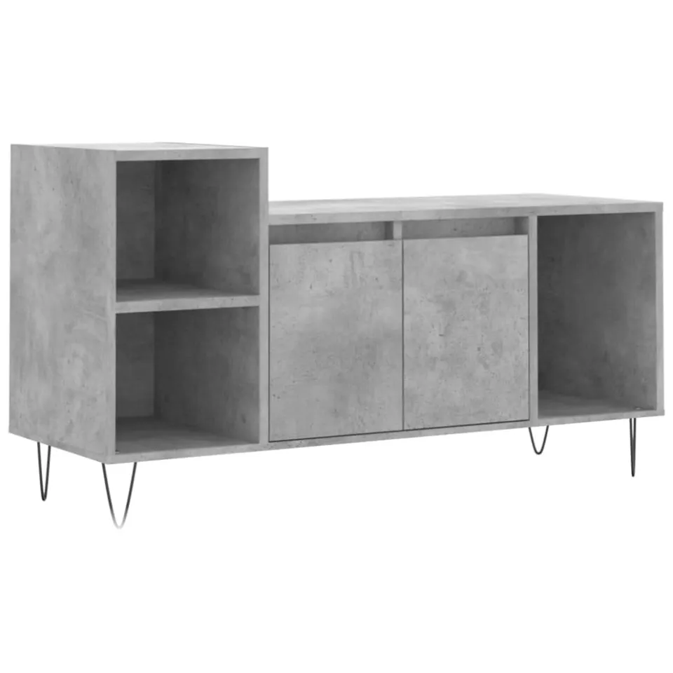 vidaXL Tv-meubel 100x35x55 cm bewerkt hout betongrijs grijs, foto 3