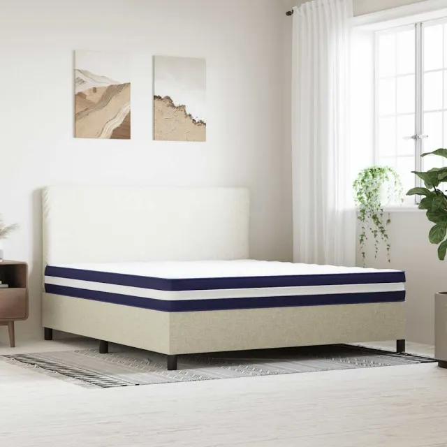 vidaXL Pocketveringmatras middelhard-hard 180x200 cm Wit