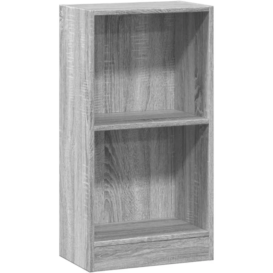 vidaXL Boekenkast 40x24x76 cm bewerkt hout grijs sonoma eikenkleurig, foto 3