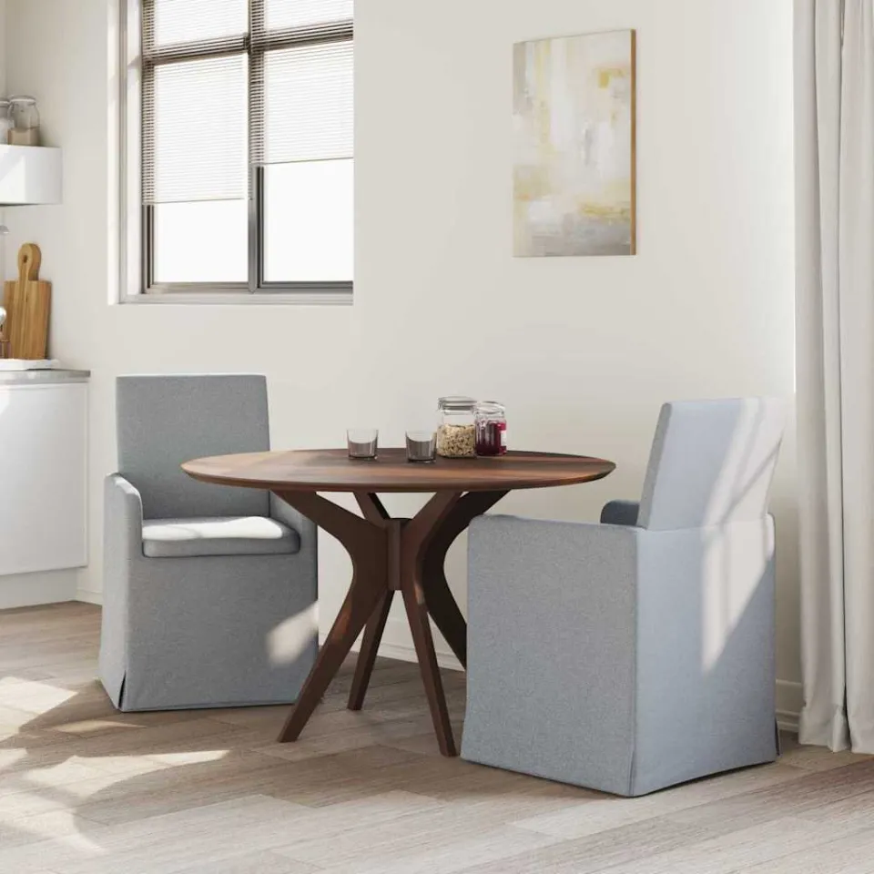 vidaXL Eettafelstoelen 2 st Stof Lichtgrijs 57 x 68 x 94 cm groen, foto 3