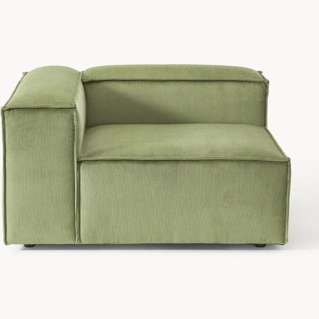 Westwing Collection Hoekmodule Lennon van corduroy Groen