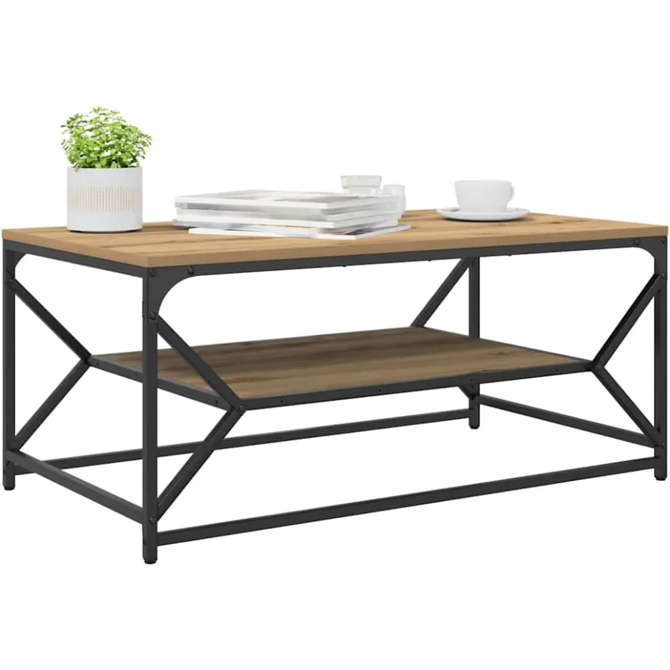 vidaXL Salontafel Artisan Eiken 90 x 50 x 40 cm, foto 3