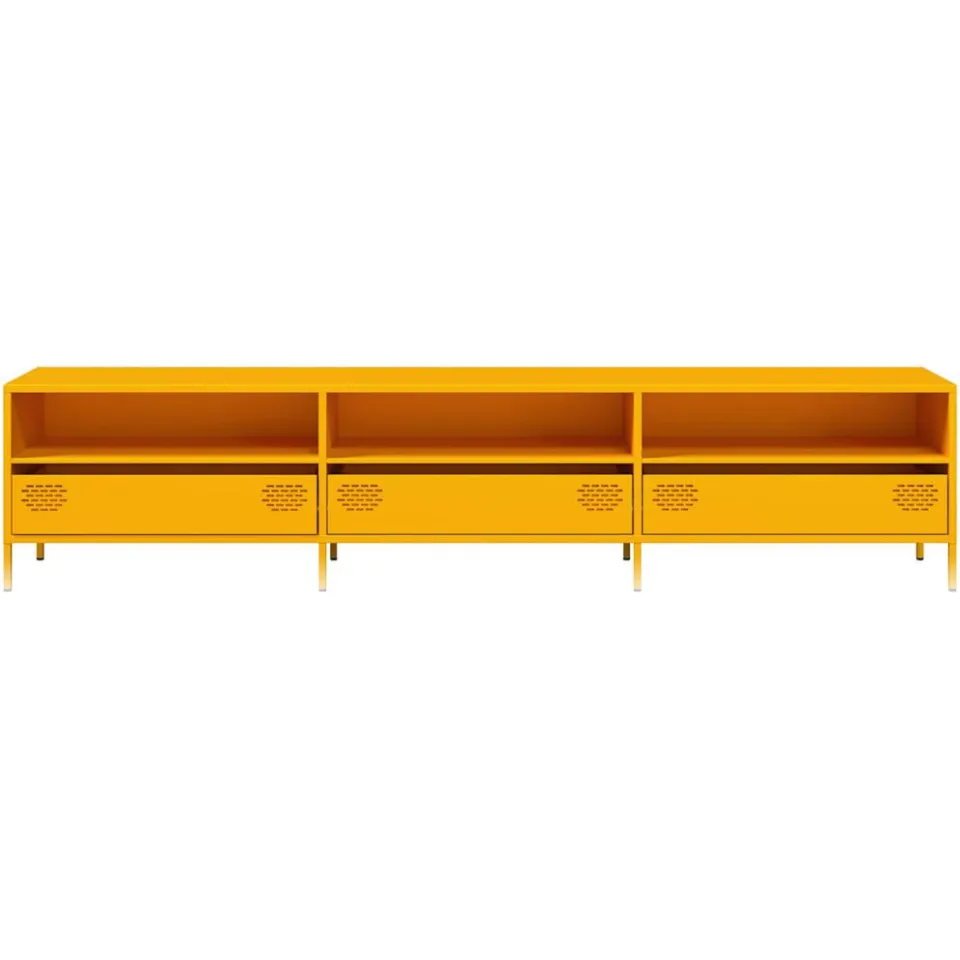 vidaXL Tv-meubel 202x39x43,5 cm koudgewalst staal mosterdgeel, foto 4