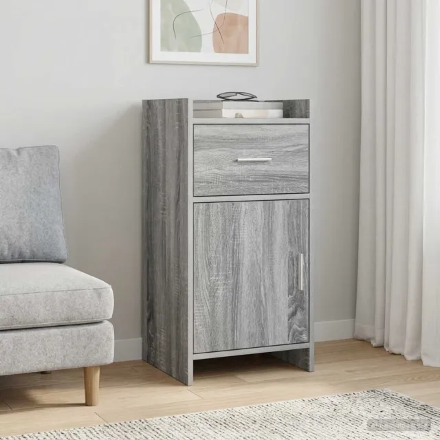 vidaXL Dressoir Grijs Sonoma 40 x 36 x 80 cm Bewerkt hout