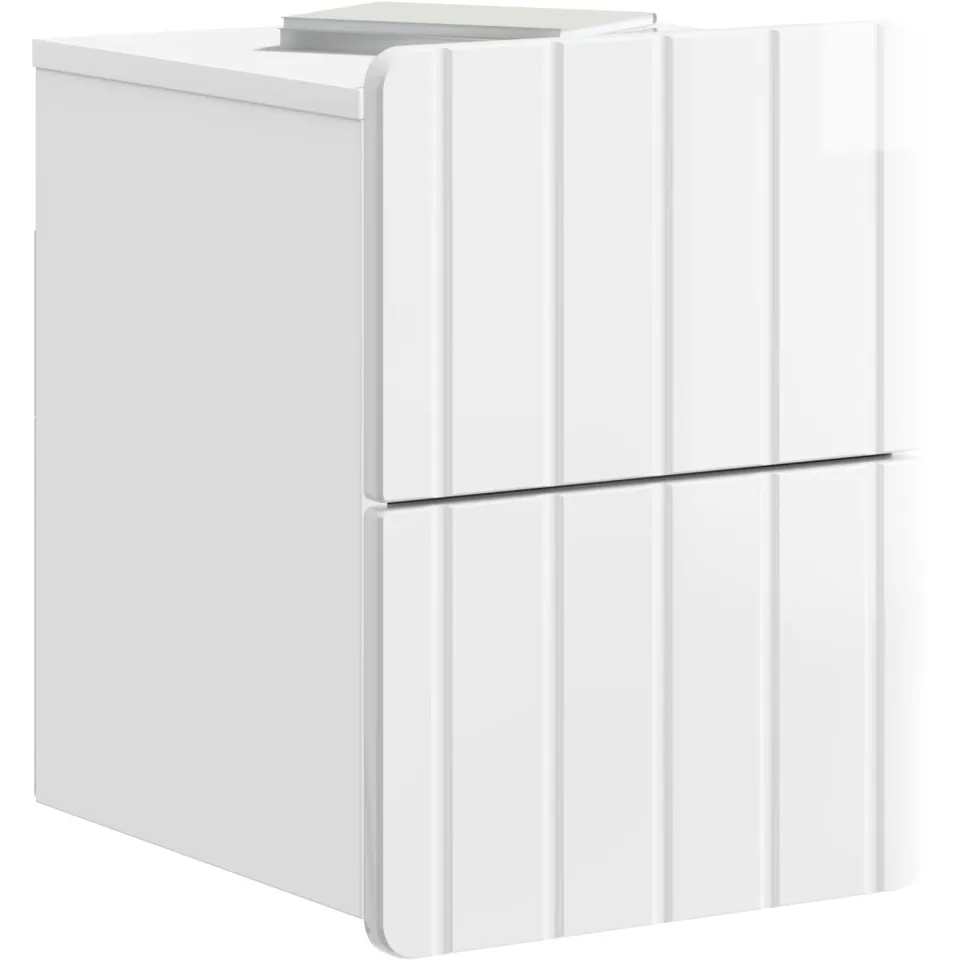 vidaXL Wandbeugel Bedkast 2 st Hoogglans Wit 33 x 34,5 x 43 cm, foto 2