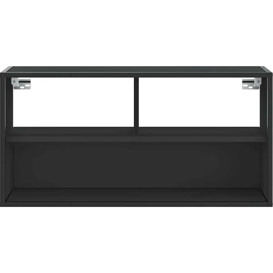 vidaXL Tv-meubel 80x31x39,5 cm bewerkt hout en metaal zwart, foto 4