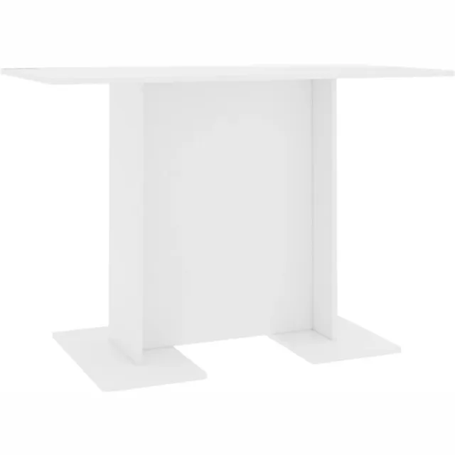 vidaXL Eettafel - 110x60x75 - cm - bewerkt - hout - wit