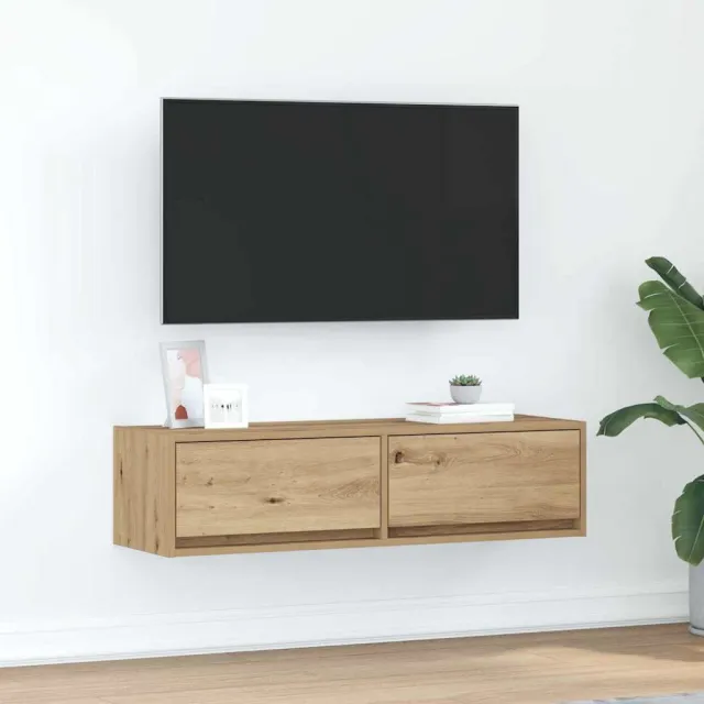 vidaXL TV-kast 100 x 31 x 25,5 cm artisanaal eikenkleurig Bewerkt hout Bruin
