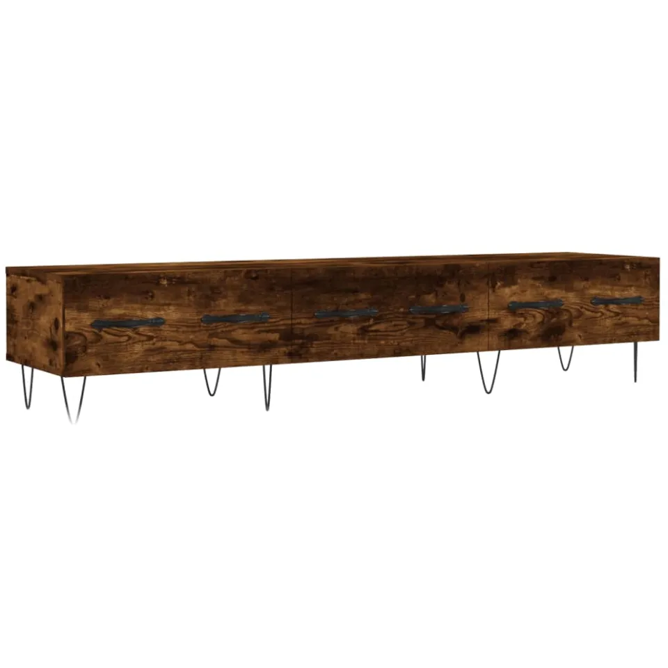 vidaXL Tv-meubel 150x36x30 cm bewerkt hout gerookt eikenkleurig, foto 3