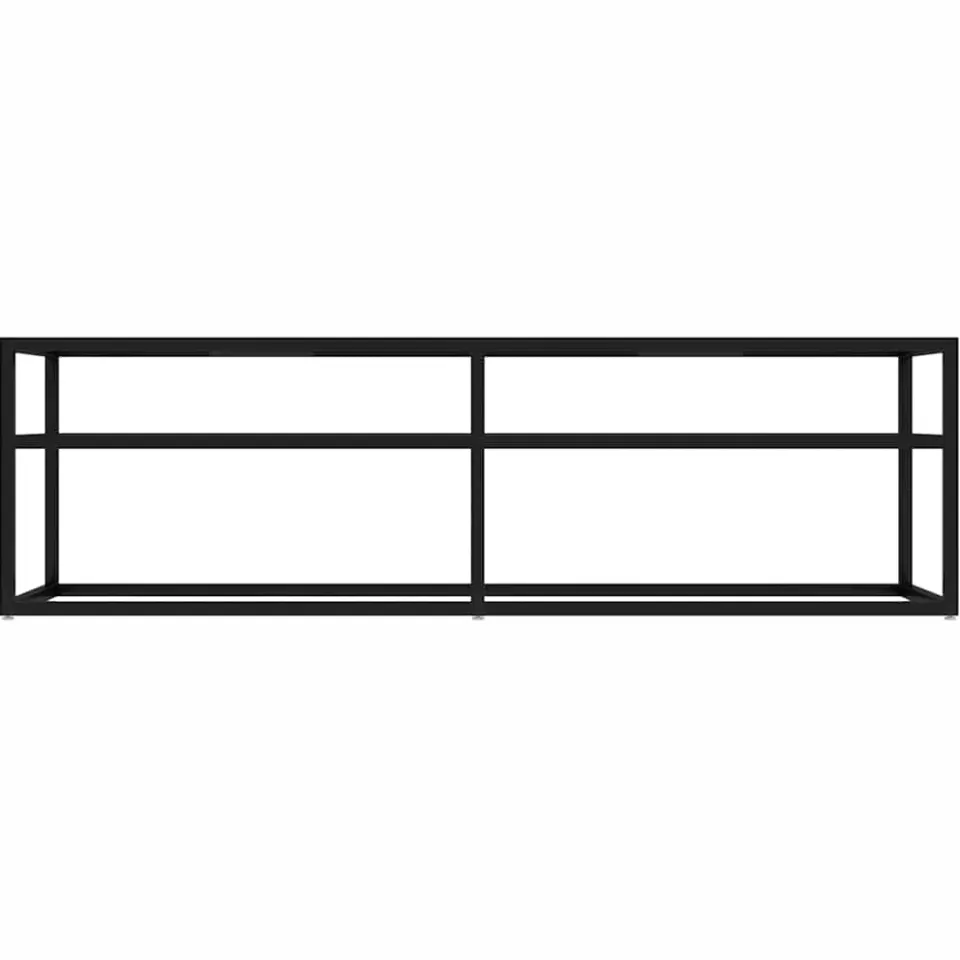 vidaXL Tv-meubel 140x40x40,5 cm gehard glas zwart