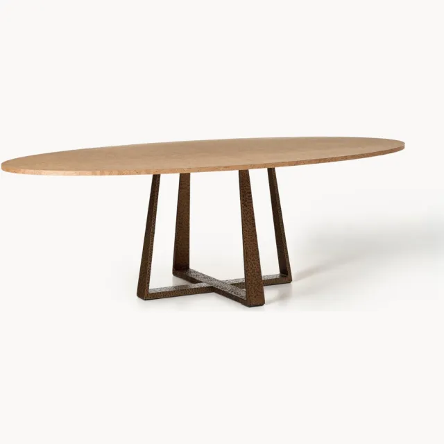 Westwing Collection Ovale eettafel Amella, in verschillende formaten Bruin