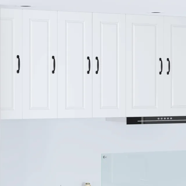 vidaXL Wandkast PORTO 2 st Wit 30 x 31 x 80 cm Bewerkt hout