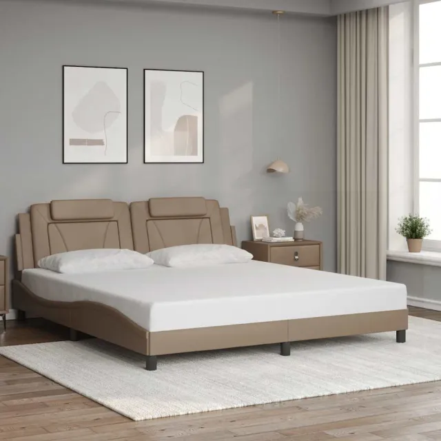 vidaXL Bedframe "Viana" zonder matras cappuccinokleurig 180x200 cm Bruin