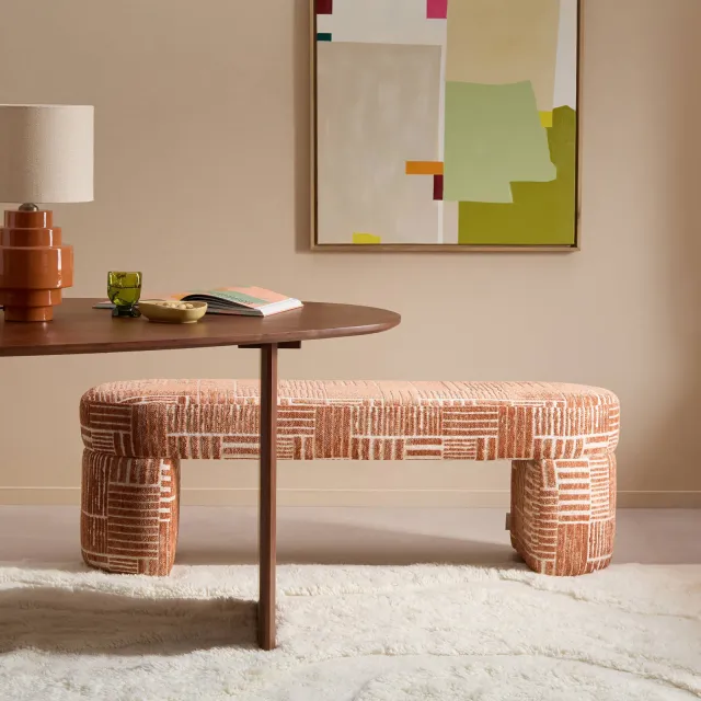 NOUS Living Nice eetkamerbank Labyrinth Terra, foto 2