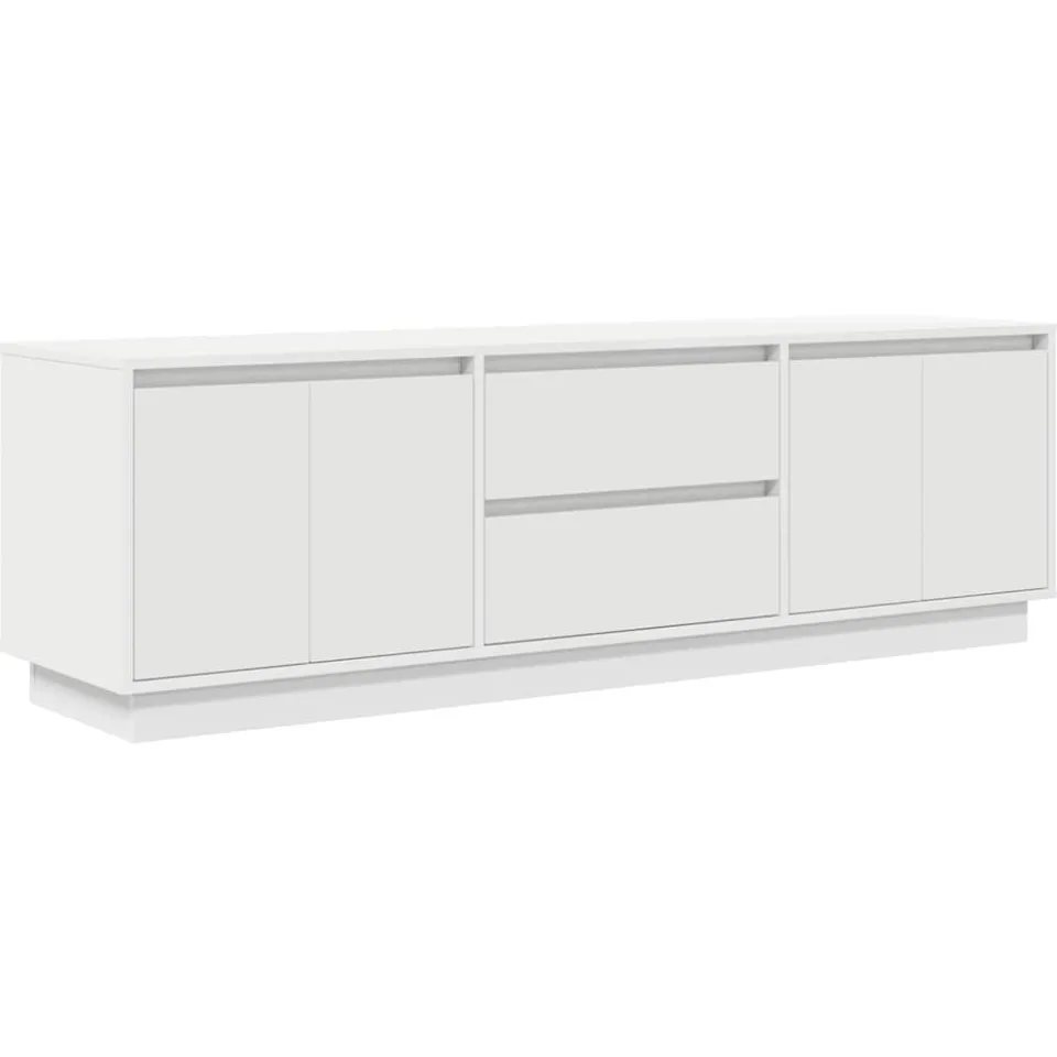 vidaXL Tv-meubel met LED-verlichting 160,5x41x50 cm wit